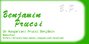 benjamin prucsi business card